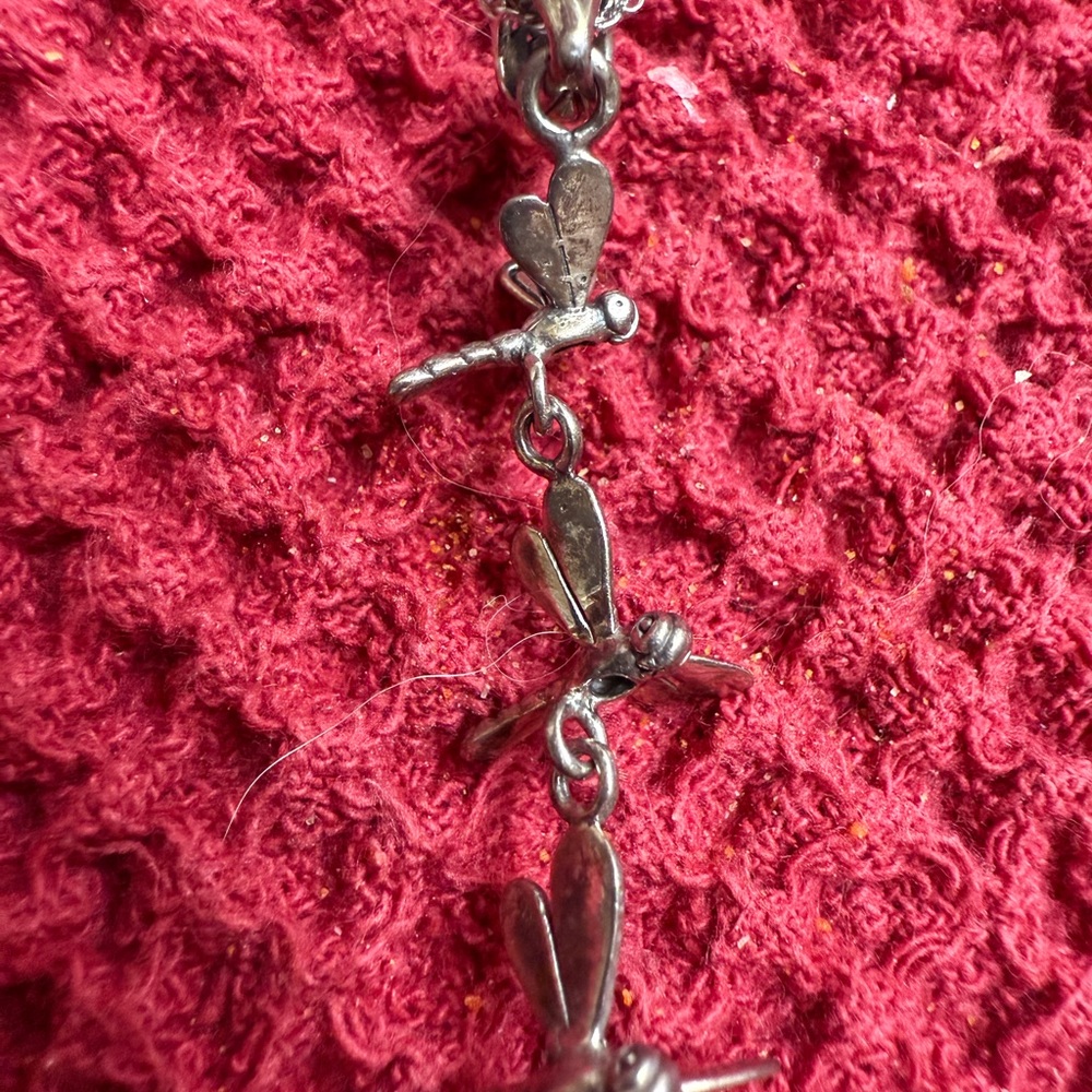 Silver Dragonfly Charm necklace
